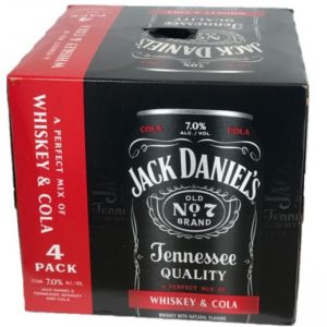 jack daniels tennessee whiskey and cola 4pk cans 1